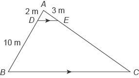 in the diagram, bc ∥ de what is ce ?  enter your answer in the