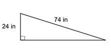 Which of the following shows the length of the third side, in inches, of the triangle below?