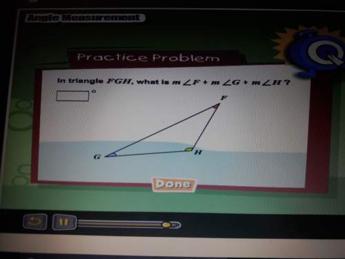 In triangle fgh, what is measure of angle f + the measure if angle g + the measure of angle h&lt;