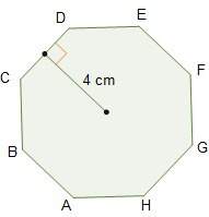 The area of the regular octagon is approximately 54 cm2.what is the length of line segment ab, round