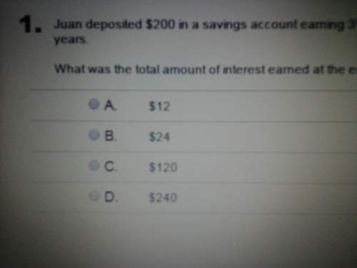 Juan deposited $200 in savings account earning 3% interest over 2 years . what was the t