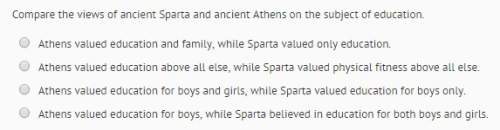 Compare the views of ancient sparta and ancient athens on the subject of education.