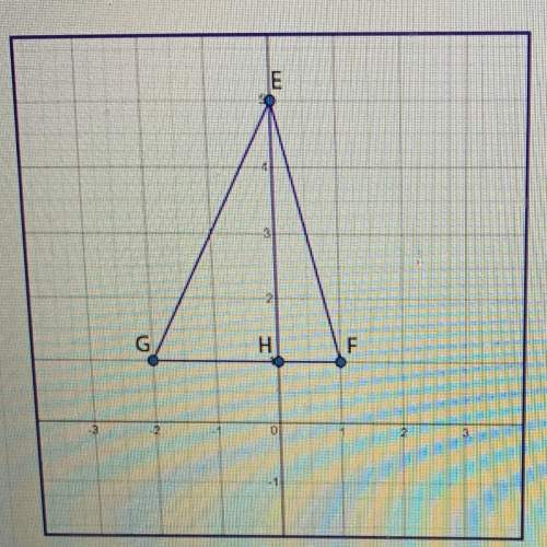 Triangle efg is dilated by a scale factor of 1/2 centered at (1, 1) to create triangle e'f'g'