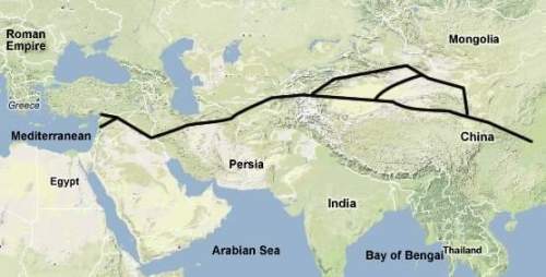 map represents a network of roads that existed in whole or in part from the first century b