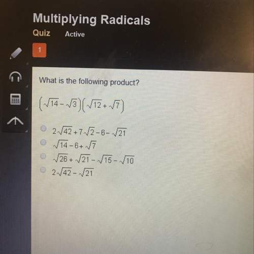 What is the following product? (sqrt14 - sqrt3)(sqrt12 + sqrt7)