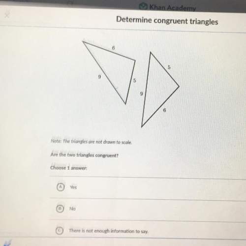 Consider the two triangles shown below. note: the triangles are not drawn to scale. are