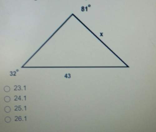 Find the length of the missing side of the triangle below, round to the nearest tenth.