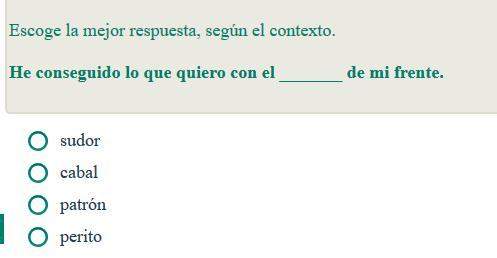 Ineed with this spanish question .