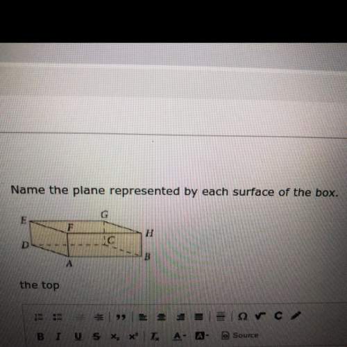 Name the plane represented by each surface of the box. the top