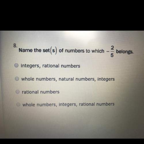 Name the sets of numbers to which -2/5 belongs?