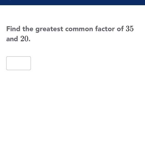 Find the greatest common factor of 35 and 20.