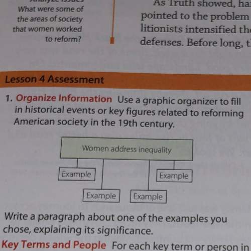 #1: use a graphic organizer to fill in historical events or key figures related to reforming americ