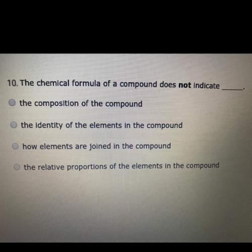 The chemical formula of a compound does not indicate?