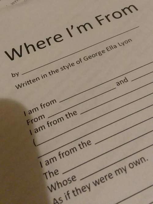 Where i'm from poem assignment can anybody ? ?