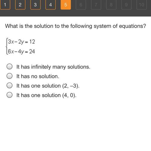 What is the solution to the following system of equations?  it has infinitely many