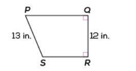 the shape of a piece of cardboard is shown below. the right angles at two corners and the len