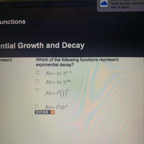 Which of the following functions represent exponential decay