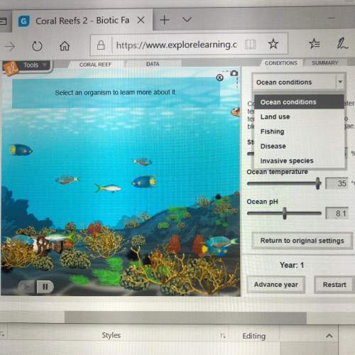 Part i: launch the coral reefs 2 - biotic factors simulation. play around with it for about 10