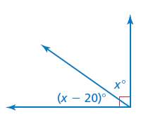 Tell whether the angles are complementary or supplementary. then find the value of x.