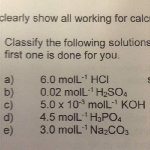 Classify the following solutions as being weak/strong, concentrated/dilute, acid/base. &lt;