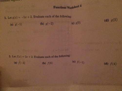 Evaluate each  am i replacing the x or the g i'm confused