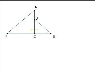 In the diagram below, m∠a = 55° and m∠e = 35°. which best explains the relationship between triangle