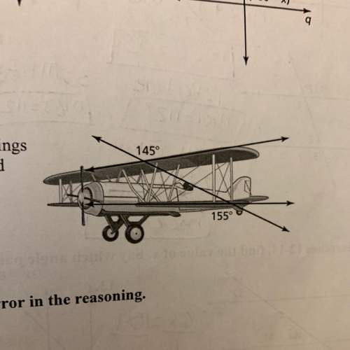 The angles formed between the braces and the wings of a biplane are shown in the figure. are t