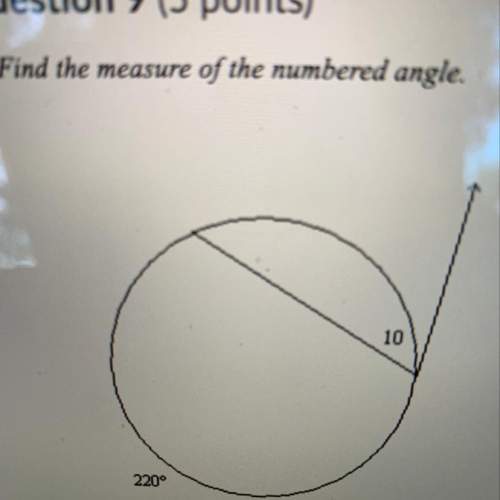 Find the measure of the numbered angle.
