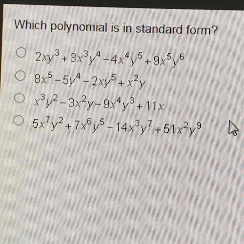 Which polynomial is in standard form