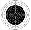 Justin shoots in an air rifle competition. out of 30 targets he hit 12 bulls eyes. what is the proba