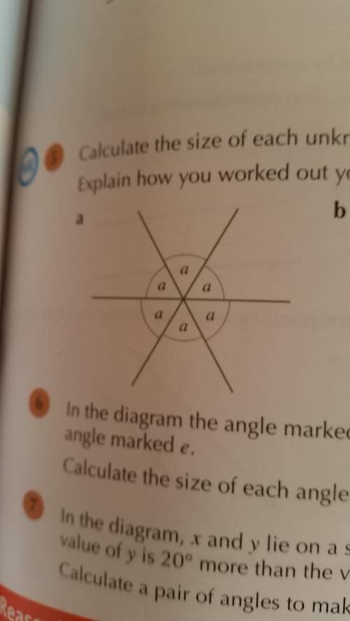 Calculate the size of each unknown angle.  you