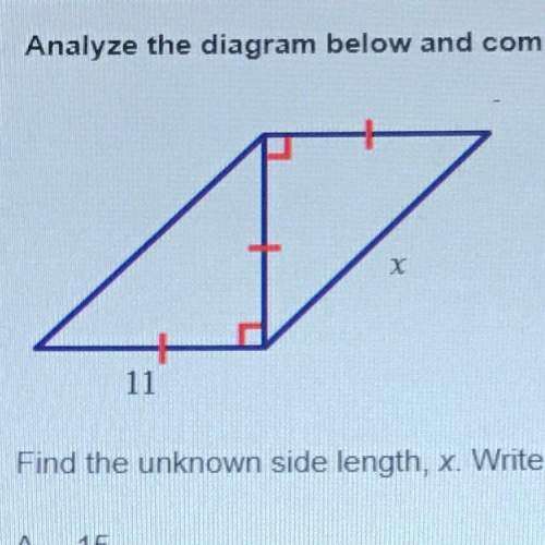 Analyze the diagram below and complete the instructions that follow. find the unknown side len