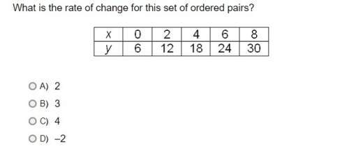 What is the rate of change for this set of ordered pairs?