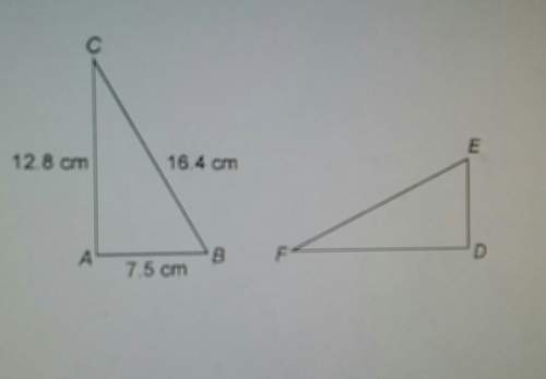 Triangle abc is congruent to triangle def. what is the length of fe? &lt;