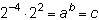 What is the value of c in the equation below? a: -4b: -2c: 1/