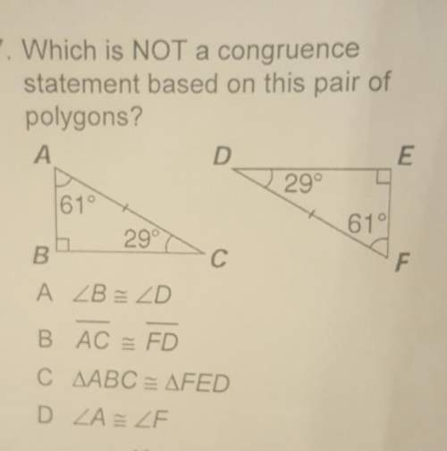 Which is not a congruence statement based on this pair of polygons
