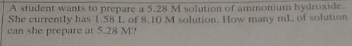 This is a chemistry question that i don't know how to do. need some