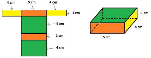 Aright rectangular prism is shown. the two dimensional net is also shown. find the surface area of t