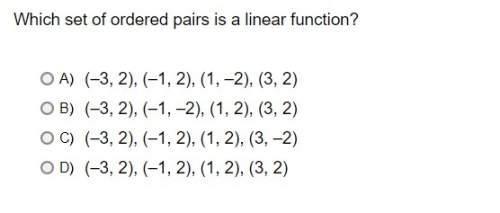 Which set of ordered pairs is a linear function?