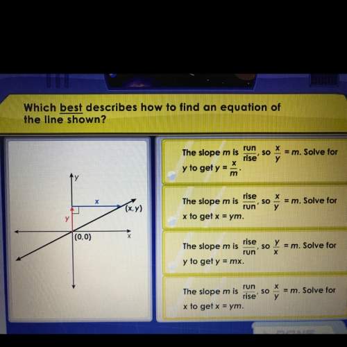 Which best describes how to find an equation of the line shown?  (will give brainiest )&lt;