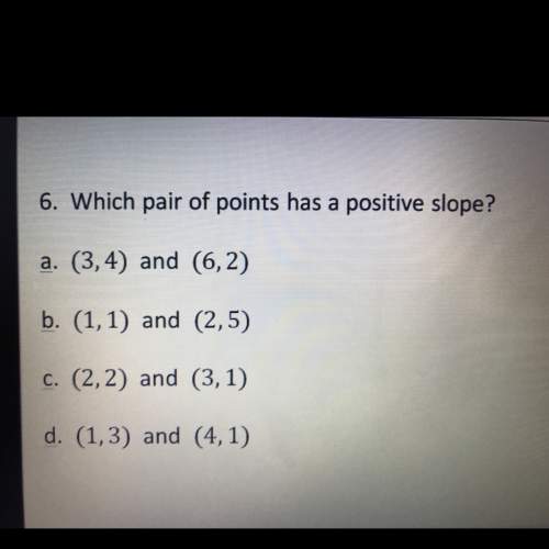 Which pair of points has a positive slope?