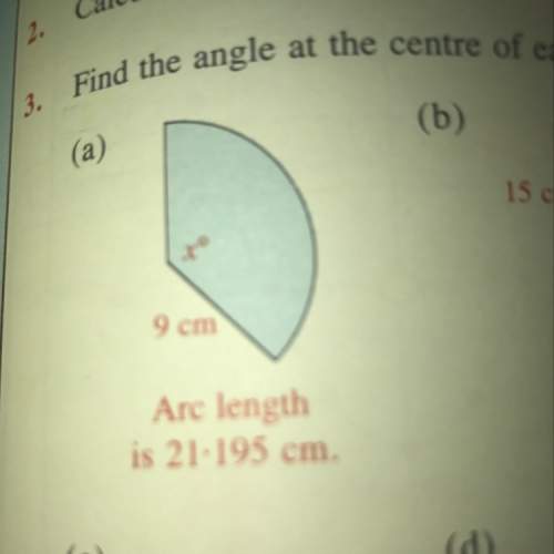 Find the angle at the centre of the sector
