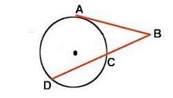 ∠abd is formed by a tangent and a secant intersecting outside of a circle. if minor arc ac = 72° and