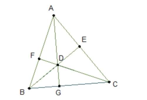 In the diagram, which must be true for point d to be an orthocenter?  be, cf, and ag are
