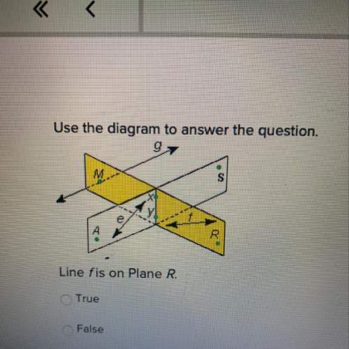 Use the diagram to answer the question line f is on plane r