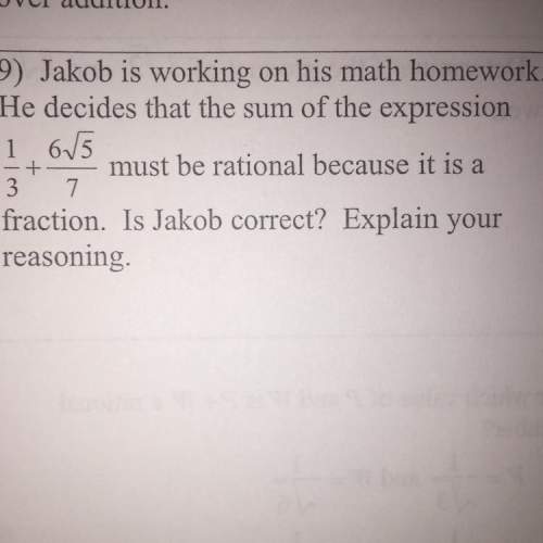 Jakob is working on his math homework. he decides that the sum of the expression 1/3 +6x