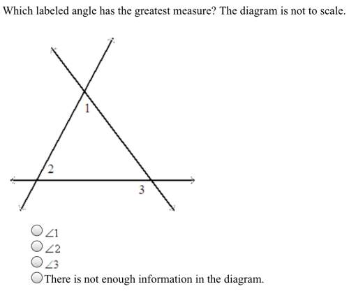 Which labeled angle has the greatest measure? the diagram is not to scale.