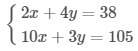 What is the solution to the system of linear equations?