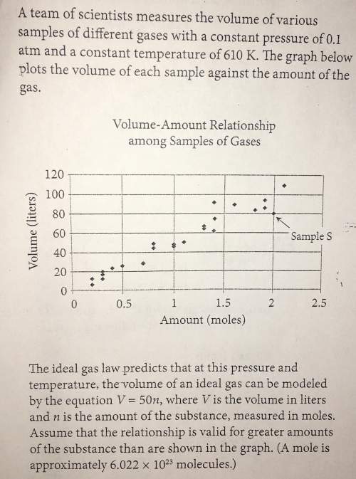 10 points + brainliest  based on the ideal gas law, what is the volume, in liters, of a