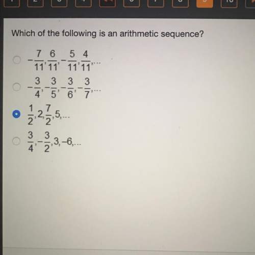 Which of the following is an arithmetic sequence? -7/11 6/11 -5/11 4/